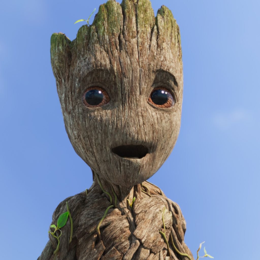 imagen de Groot. Remeras con diseños de Groot