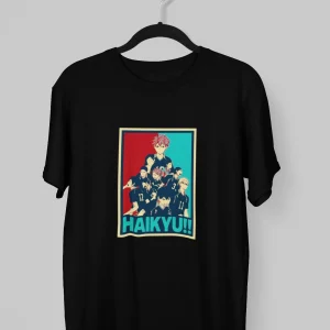 Remera de haikyuu con su equipo