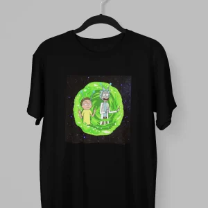 Remera de Rick y Morty en un Portal