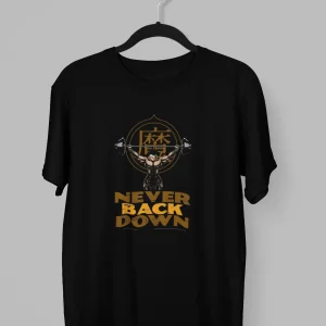 Remera con la frase Nunca un paso atras