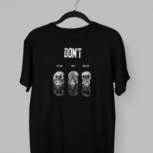 Remera de calavera Dont hear see speak