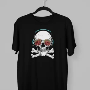 Remera de Calavera con auriculares