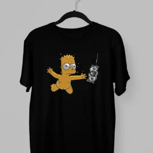 Remera de Bart Simpson parodiando a Nirvana
