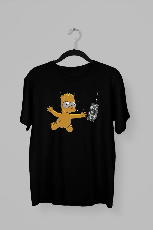 Remera de Bart Simpson parodiando a Nirvana