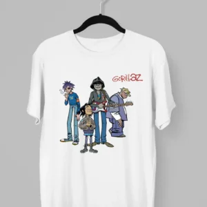 Remera de Gorillaz, remera con la imagen de los integrantes en caricaruras