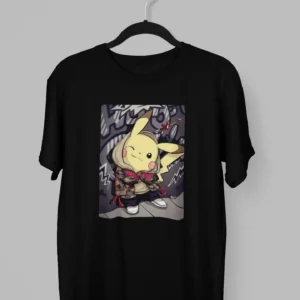 remera de pikachu rapero, imagen de pikachu vestido de rapero
