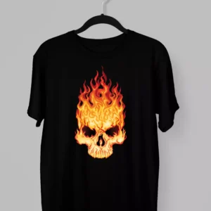 Remera de Ghost Rider con el craneo en llamas