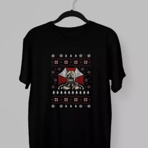 Remera de Navidad Umbrella con Nemesis en el centro del logo