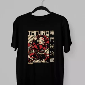 Remera de Tanjiro peleando con su espada