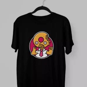 Remera de sticker de Homero Simpson con cara de dona