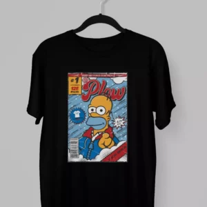 Remera con la imagen de Homero Simpson en una portada de historieta