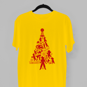Remera de un Arbolito de Navidad con los integrantes de Dragon Ball