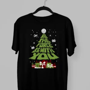 Remera de Navidad con la frase May The Force Be With You